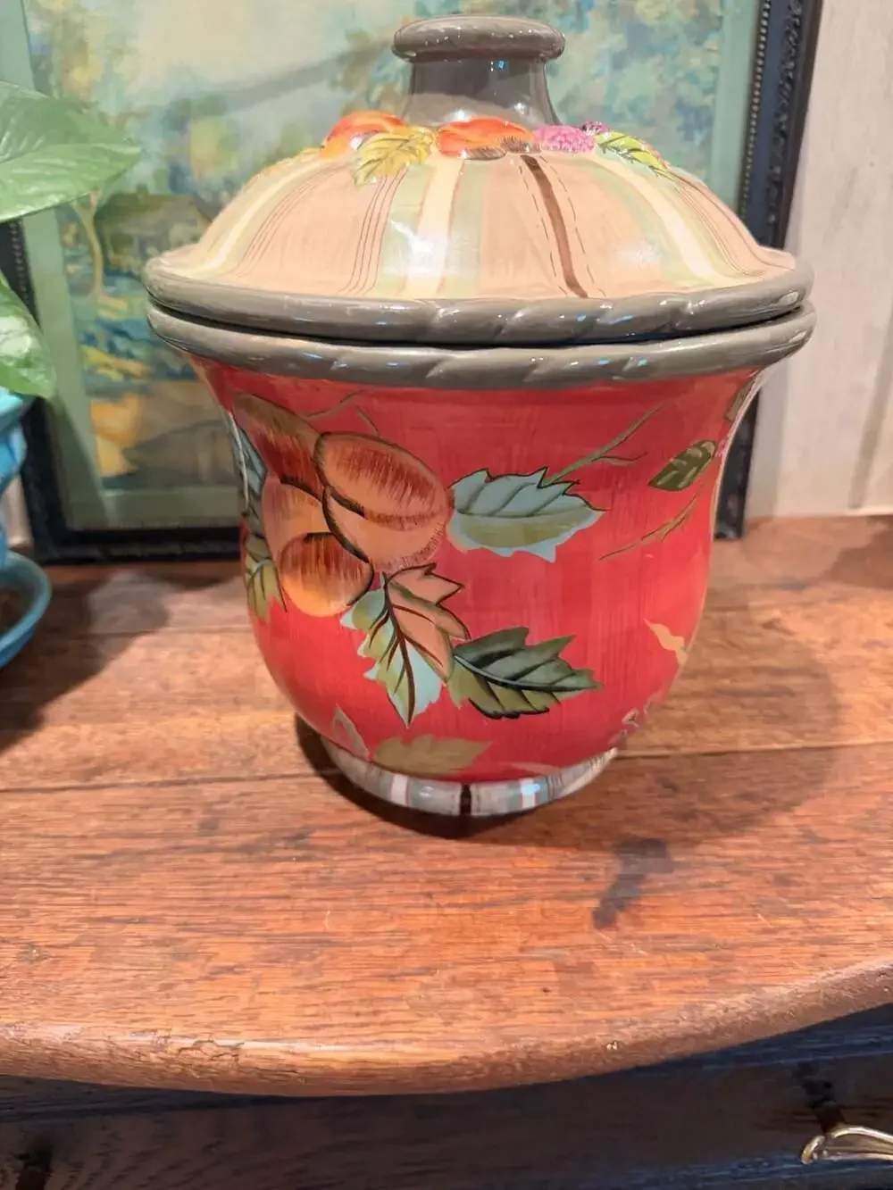 Tracy Porter Octavia Hill Garden Collection Ceramic Cookie Jar with Lid